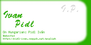ivan pidl business card